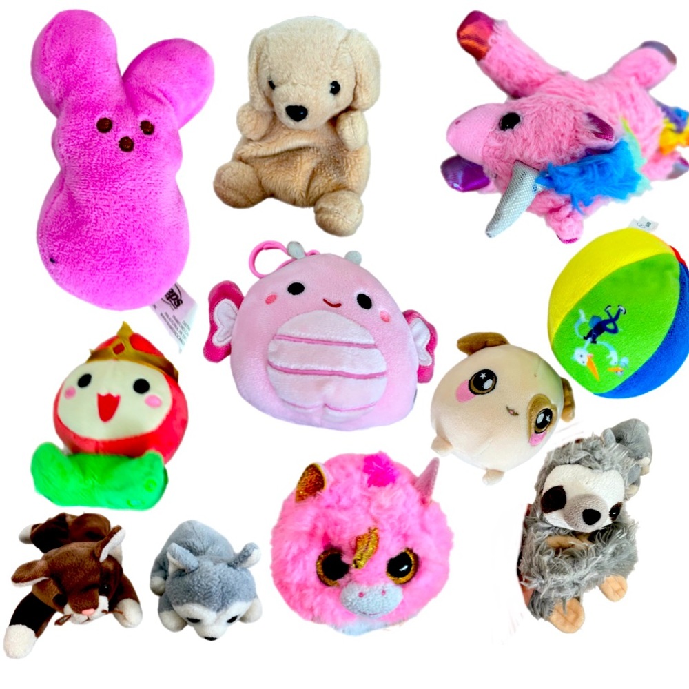 Bundle 11 units Baby plushy collectible toys different brands